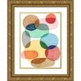 thumbnail image 1 of Galapon, Nikki 11x14 Gold Ornate Wood Framed with Double Matting Museum Art Print Titled - Inked Orbs II, 1 of 4