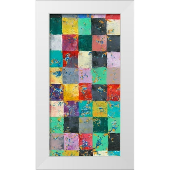Galapon, Nikki 11x18 White Modern Wood Framed Museum Art Print Titled - Lucky Seven II