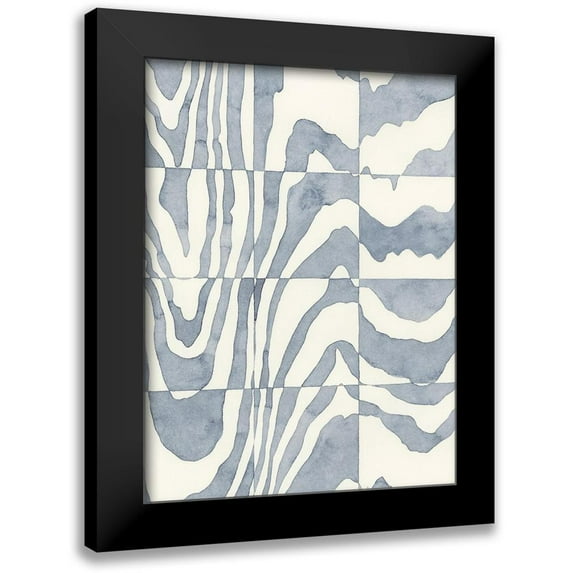 Galapon, Nikki 12x14 Black Modern Framed Museum Art Print Titled - Indigo Grain I