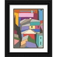 thumbnail image 1 of Galapon, Nikki 12x14 Black Ornate Wood Framed with Double Matting Museum Art Print Titled - Rooftops in Color IX, 1 of 4