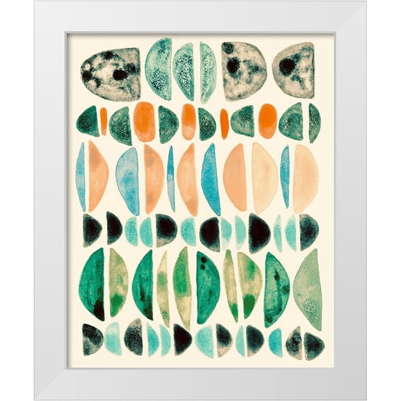 Galapon, Nikki 12x14 White Modern Wood Framed Museum Art Print Titled - Semi Stack III