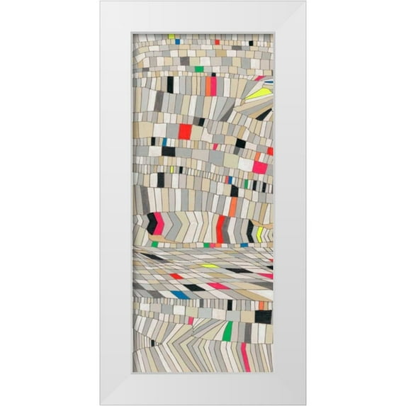 Galapon, Nikki 12x24 White Modern Wood Framed Museum Art Print Titled - Hifi Grain I