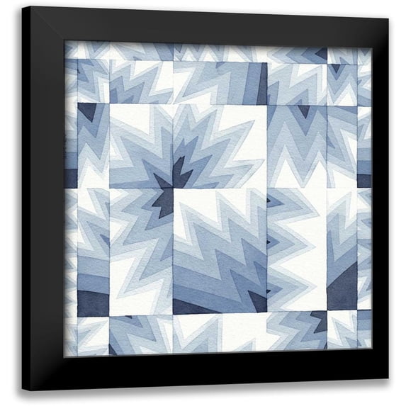 Galapon, Nikki 15x15 Black Modern Framed Museum Art Print Titled - Gradient Indigo III