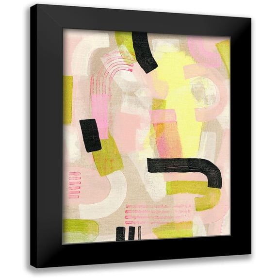 Galapon, Nikki 15x18 Black Modern Framed Museum Art Print Titled - Neon Marks I