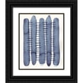 thumbnail image 1 of Galapon, Nikki 15x18 Black Ornate Wood Framed with Double Matting Museum Art Print Titled - Indigo Stitchy II, 1 of 4