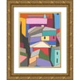 thumbnail image 1 of Galapon, Nikki 15x18 Gold Ornate Wood Framed with Double Matting Museum Art Print Titled - Rooftops in Color IX, 1 of 4