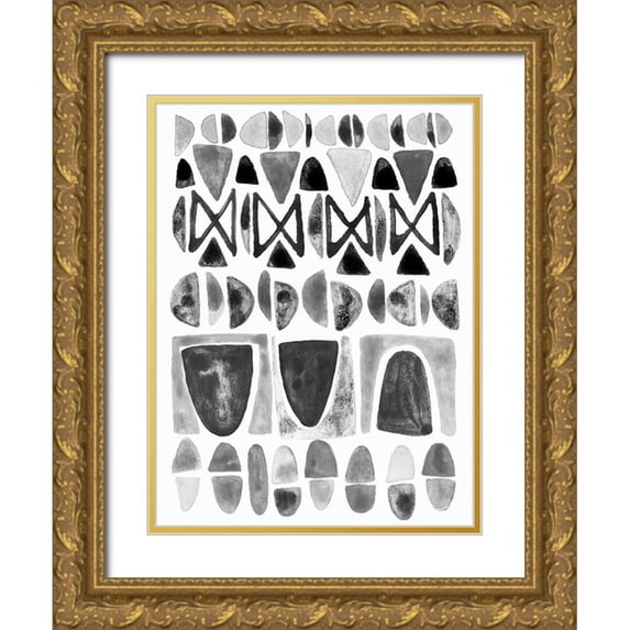Galapon, Nikki 19x24 Gold Ornate Wood Framed with Double Matting Museum Art Print Titled - Grey Arches II