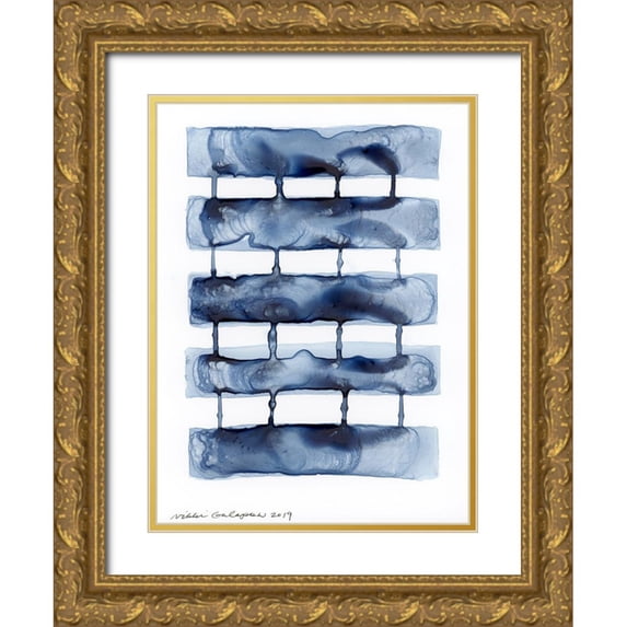 Galapon, Nikki 19x24 Gold Ornate Wood Framed with Double Matting Museum Art Print Titled - Stitched Together I