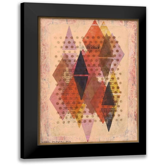 Galapon, Nikki 20x24 Black Modern Framed Museum Art Print Titled - Inked Triangles II