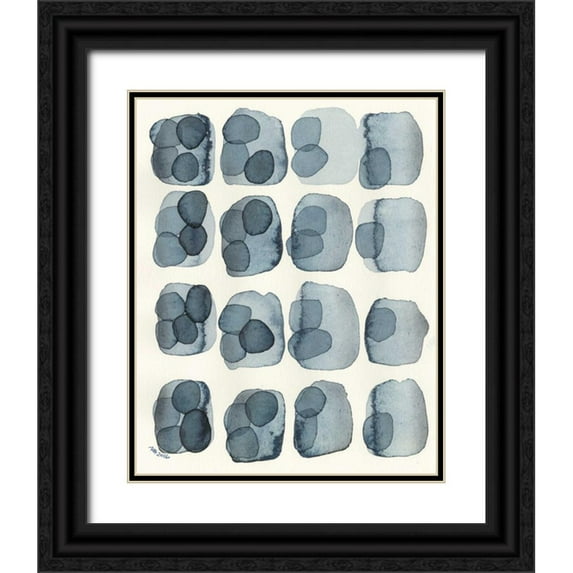 Galapon, Nikki 20x24 Black Ornate Wood Framed with Double Matting Museum Art Print Titled - Indigo Four
