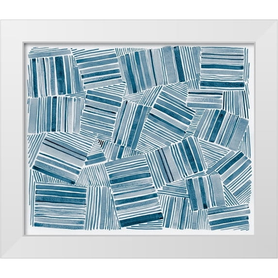 Galapon, Nikki 23x20 White Modern Wood Framed Museum Art Print Titled - Quilted Pattern V