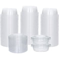 thumbnail image 1 of Clear Plastic Portion cups with  Lid, 1.5 oz 100 Sets Disposable Jello Shot Cups by Galashield, 1 of 8
