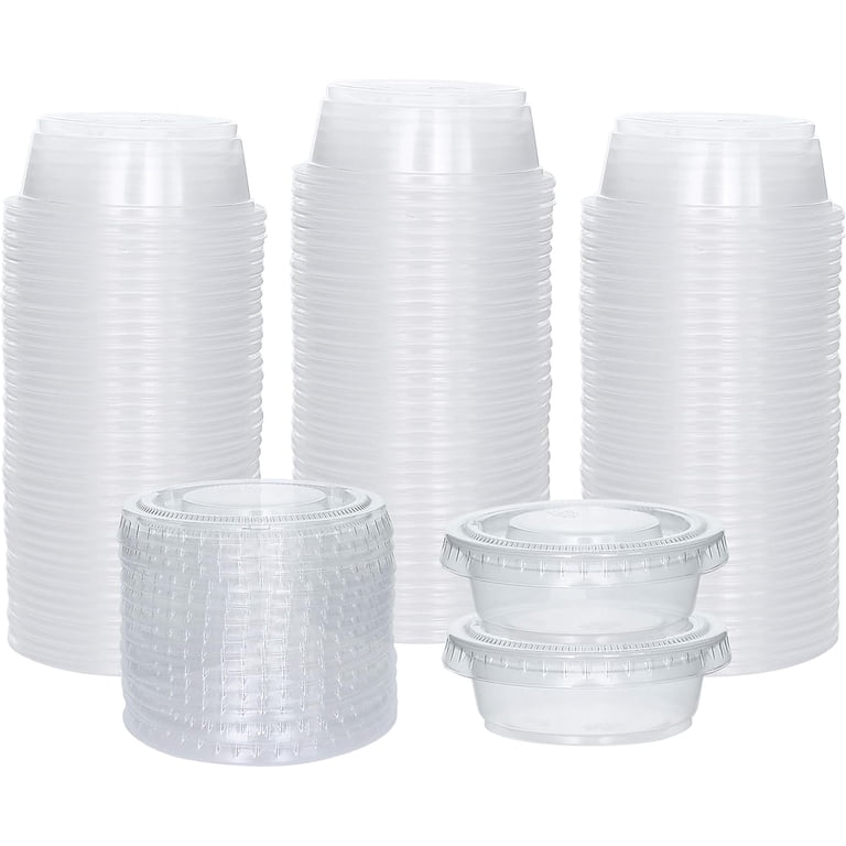 Galashield, Clear Plastic Portion Cups with Lid, 1.5 oz, 100 Sets -  Walmart.com