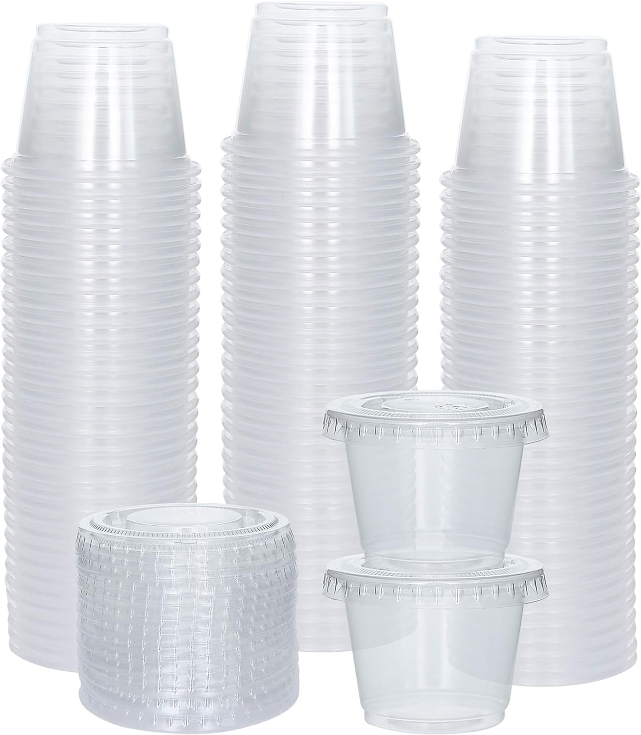 Galashield, Clear Plastic Portion Cups with Lid, 1 oz, 100 Sets -  Walmart.com