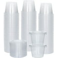 thumbnail image 1 of Galashield [100 Sets] 1 oz Small Plastic Containers with Lids, Jello Shot Cups with Lids, Disposable Portion Cups, Condiment Containers with Lids, Souffle Cups for Sauce and Dressing, 1 of 8