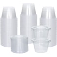 thumbnail image 1 of Clear Plastic Portion cups with  Lid, 2.5 oz 100 Sets Disposable Jello Shot Cups by Galashield, 1 of 8