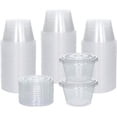 thumbnail image 1 of Clear Plastic Portion cups with  Lid, 4 oz 100 Sets Disposable Jello Shot Cups by Galashield, 1 of 8