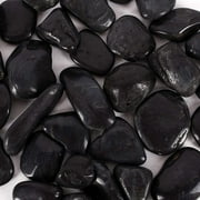 5 lbs Black River Rocks For Landscaping 25 Stones 2-3 Inches, Polished Decorative Pebbles for Plants, Fish Tank, Vase