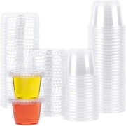 Galashield Small Plastic Containers with Lids, 1 oz, 50 Sets