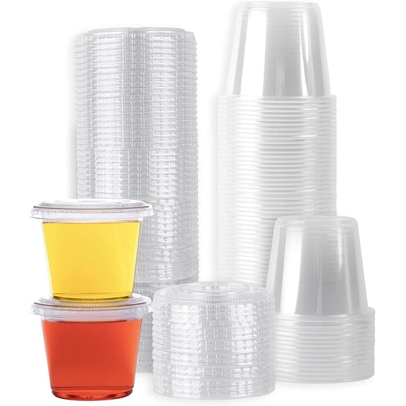 Galashield Small Plastic Containers with Lids, 5.5 oz, 50 Sets
