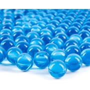 Galashield Glass Marbles Vase Filler Round Beads 1lb Blue Stones