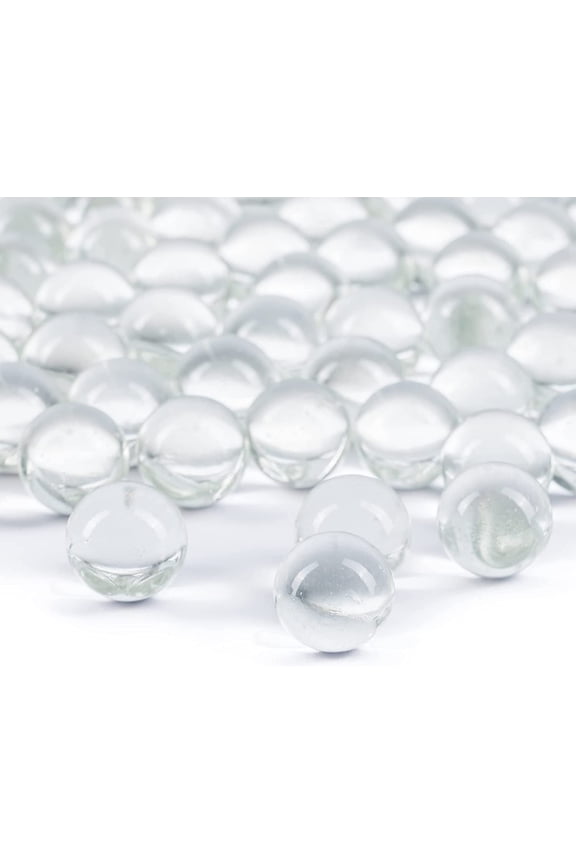 Clear Marbles for Vases  Glass Marbles Bulk Vase Fillers  Glass Beads for Vases, Round Marble 1lb, Approx. 80 pcs