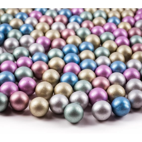 Galashield Marbles for Vases | Glass Marbles Bulk Vase Fillers | Glass Beads for Vases, Metallic Colors Round Marble 5lb, (Approx. 420 pcs)