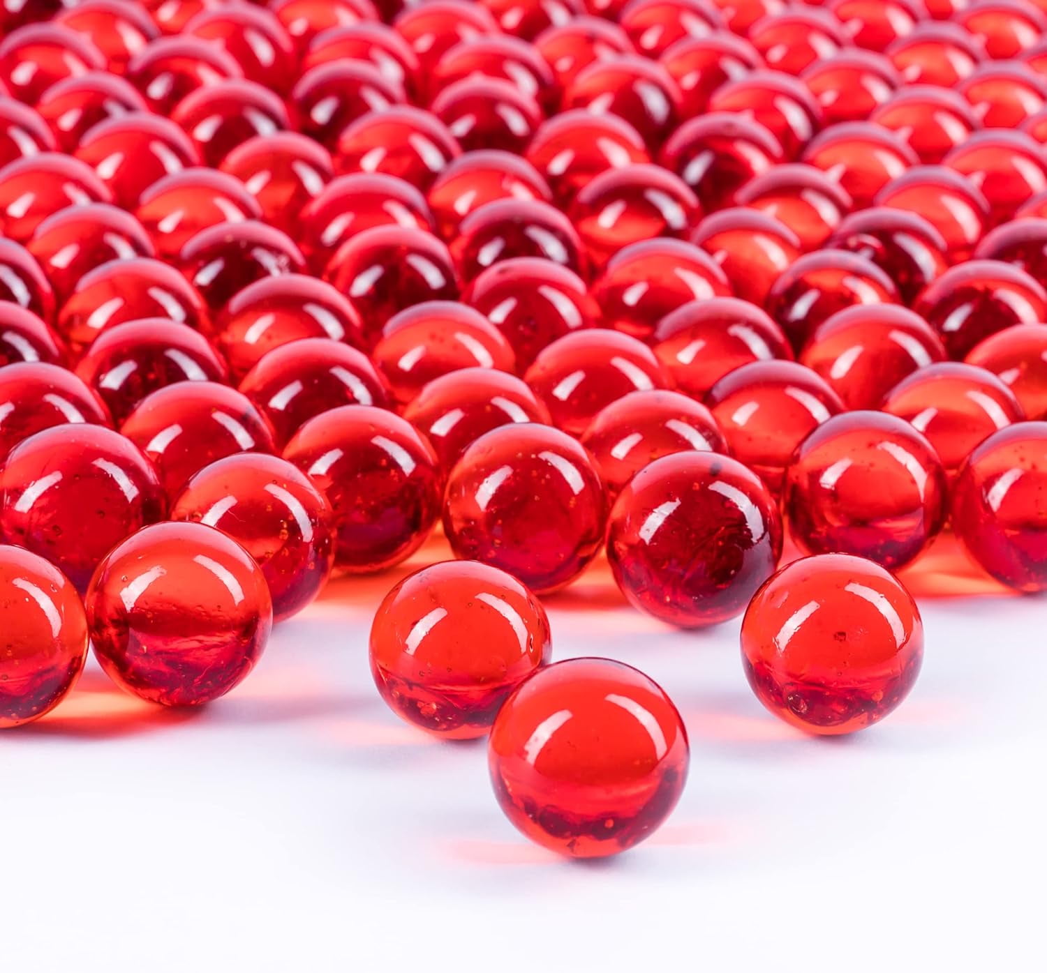 Galashield Marbles for Vases Glass Marbles Bulk Vase Fillers Glass Beads for Vases Round Marble Red 1 LB Walmart