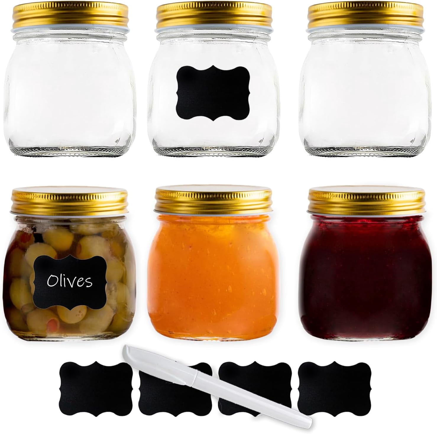 Galashield Mason Jars 8 Oz | Canning Jars wide Mouth | Small Mason Jars ...
