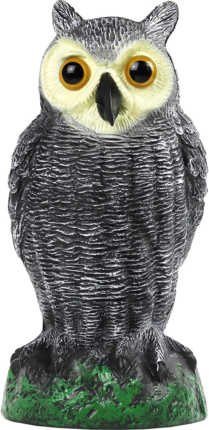 Galashield Owl Decoy Plastic Owls to Scare Birds Away Owl Statue for Garden & Outdoors