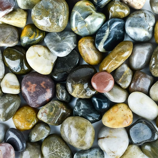 Galashield Pebbles for Plants, River Rocks, Decorative Stones for Vases
