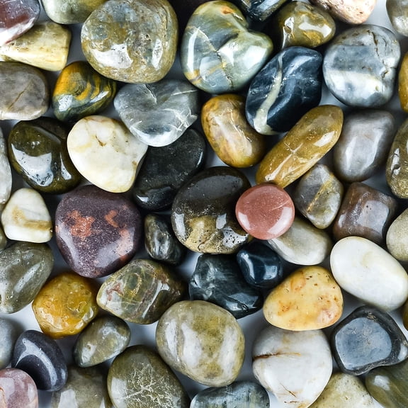 2 lbs River Rocks Stones Approx. 35 Rocks for Plants Pebbles for Indoor Plants, Polished Decorative Rocks (1.6-2.4 Inches)