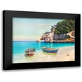 thumbnail image 1 of Galasso, Adriano 14x12 Black Modern Framed Museum Art Print Titled - Barche nella caletta- Sardegna, 1 of 5