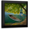 thumbnail image 1 of Galasso, Adriano 15x15 Black Modern Framed Museum Art Print Titled - Barca sul fiume, 1 of 5