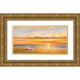 thumbnail image 1 of Galasso, Adriano 24x14 Gold Ornate Wood Framed with Double Matting Museum Art Print Titled - Tramonto sulla battigia, 1 of 4