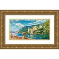 thumbnail image 1 of Galasso, Adriano 24x14 Gold Ornate Wood Framed with Double Matting Museum Art Print Titled - Villa sul lago, 1 of 4
