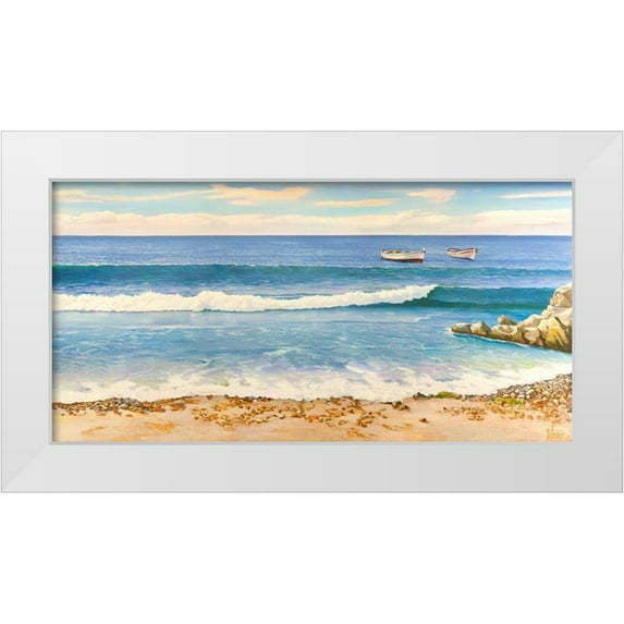 Galasso, Adriano 24x14 White Modern Wood Framed Museum Art Print Titled - Sul mare