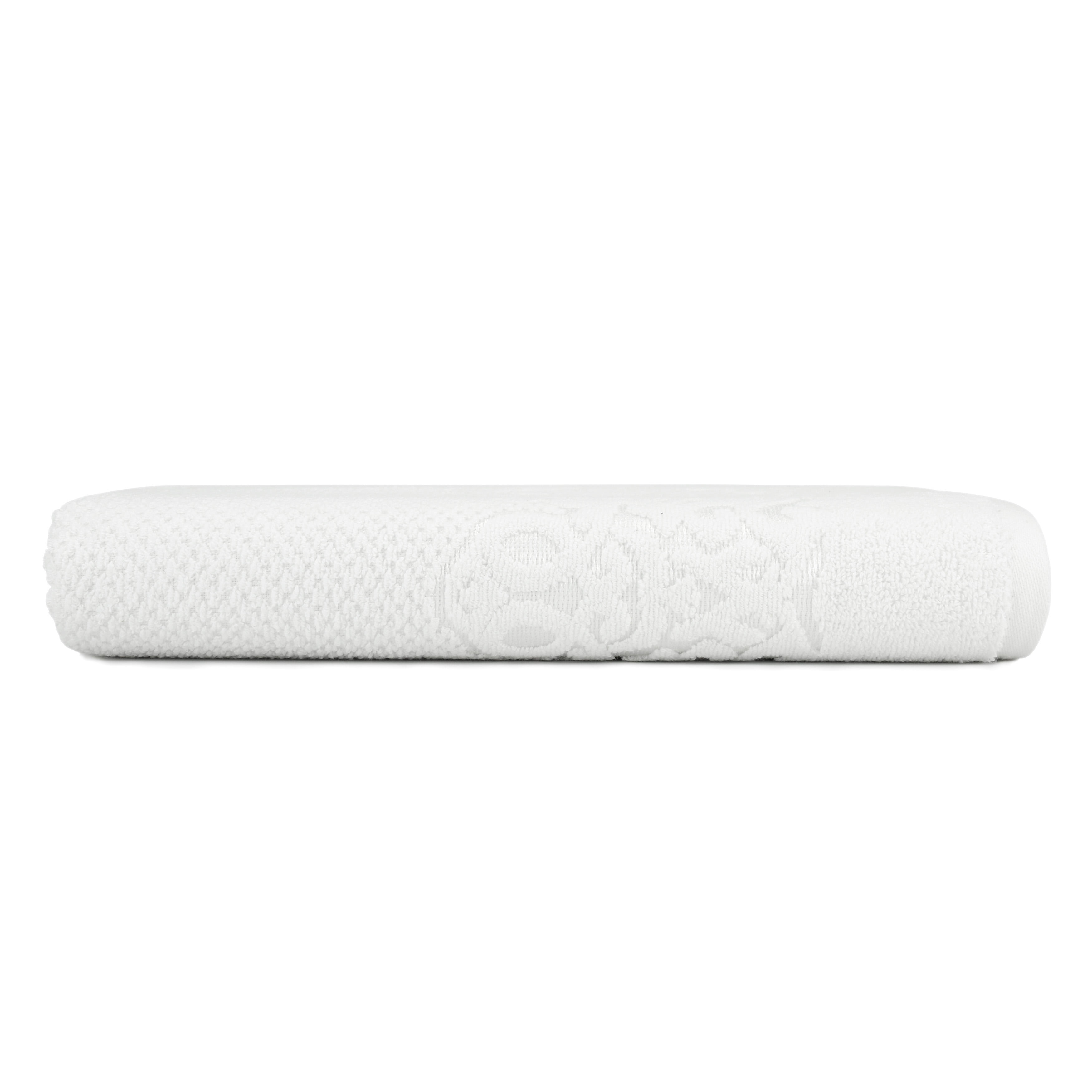 Galata White Turkish Cotton Towel Set with Elegant Patterns