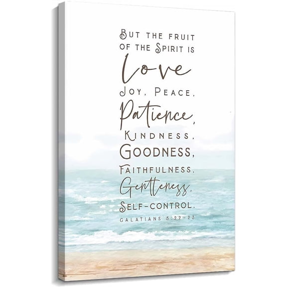 Galatians 5 22-23 Bible Scripture Wall Decor Fruit of The Spirit Posters Art Prints Painting Panels Wall Canvas Decoration Printed Canvas
