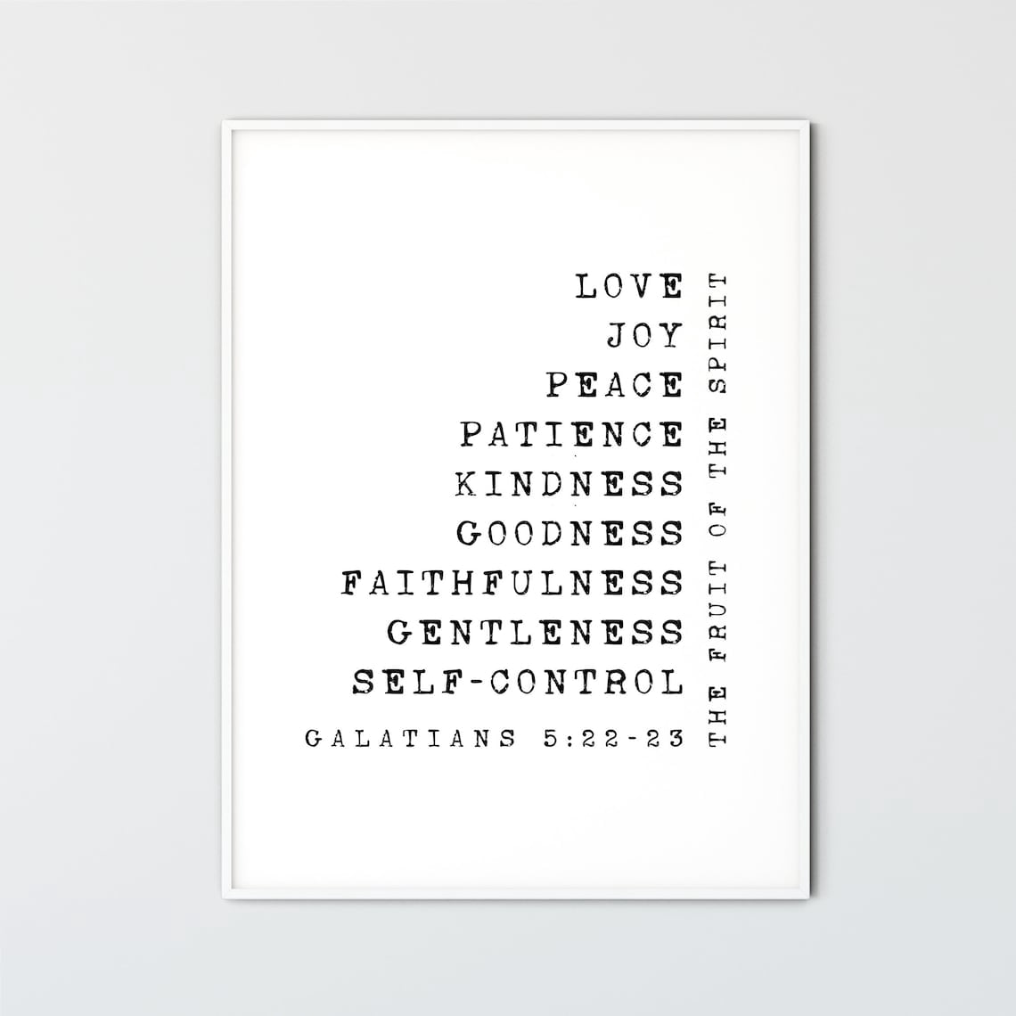 Galatians 5:22-23 Fruit Of The Spirit Scripture Wall Art Poster Design ...