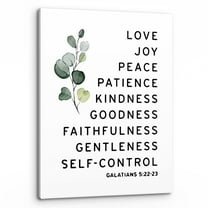 Galatians 5:22-23 Love Joy Peace Patience Kindness Goodness Wall Art,Christian Bible Verse Scripture Print Framed Canvas Painting Artwork Home Bathroom Room Office Church Decor