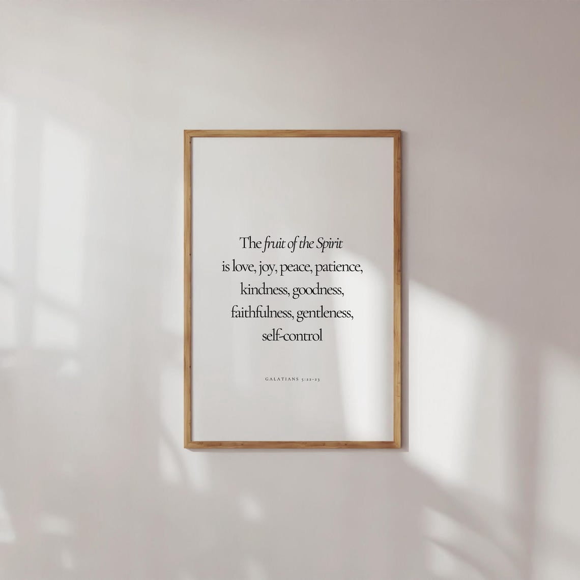 Scripture Soul Galatians 5:22-23 Wall Art Print, Fruit Of The Spirit, Bible Verse ...
