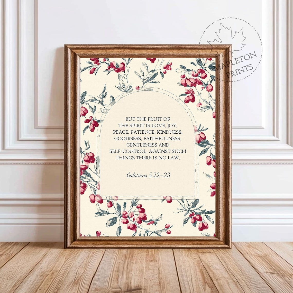Galatians 5:22 Fruit of the Spirit Bible Verse Print, Unframed Paper ...