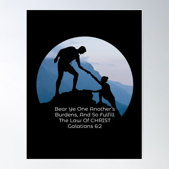 Galatians 6:2 Poster Wall Art, Modern Wall Decor For Living Room Bedroom, 16x24 UNFRAMED