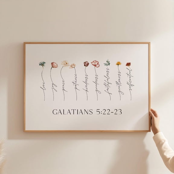 Galatians Five Twenty Two Twenty Three Unframed Paper Print