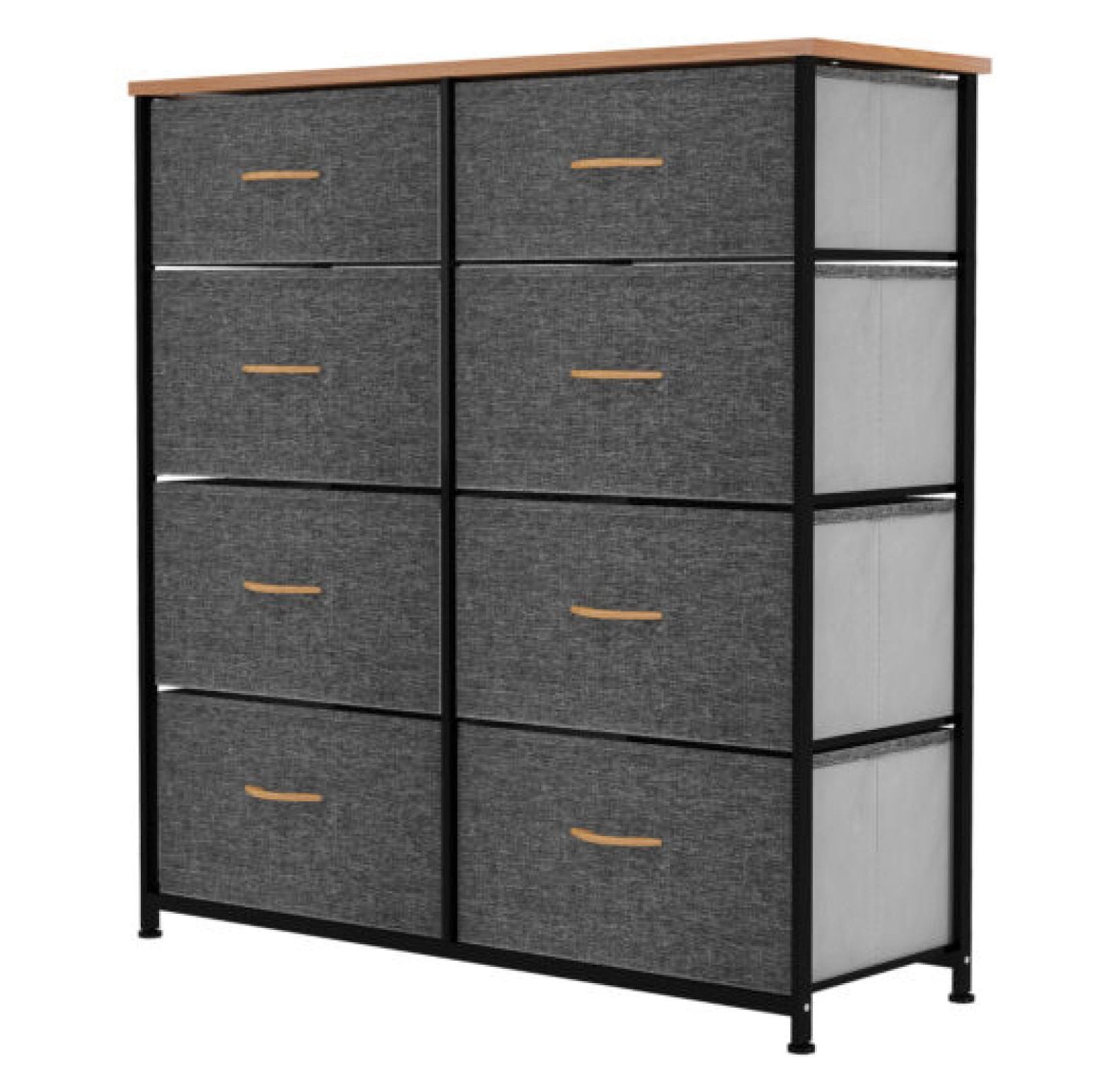 Dark Grey Double Nursery Dresser with Extra Deep Drawers
