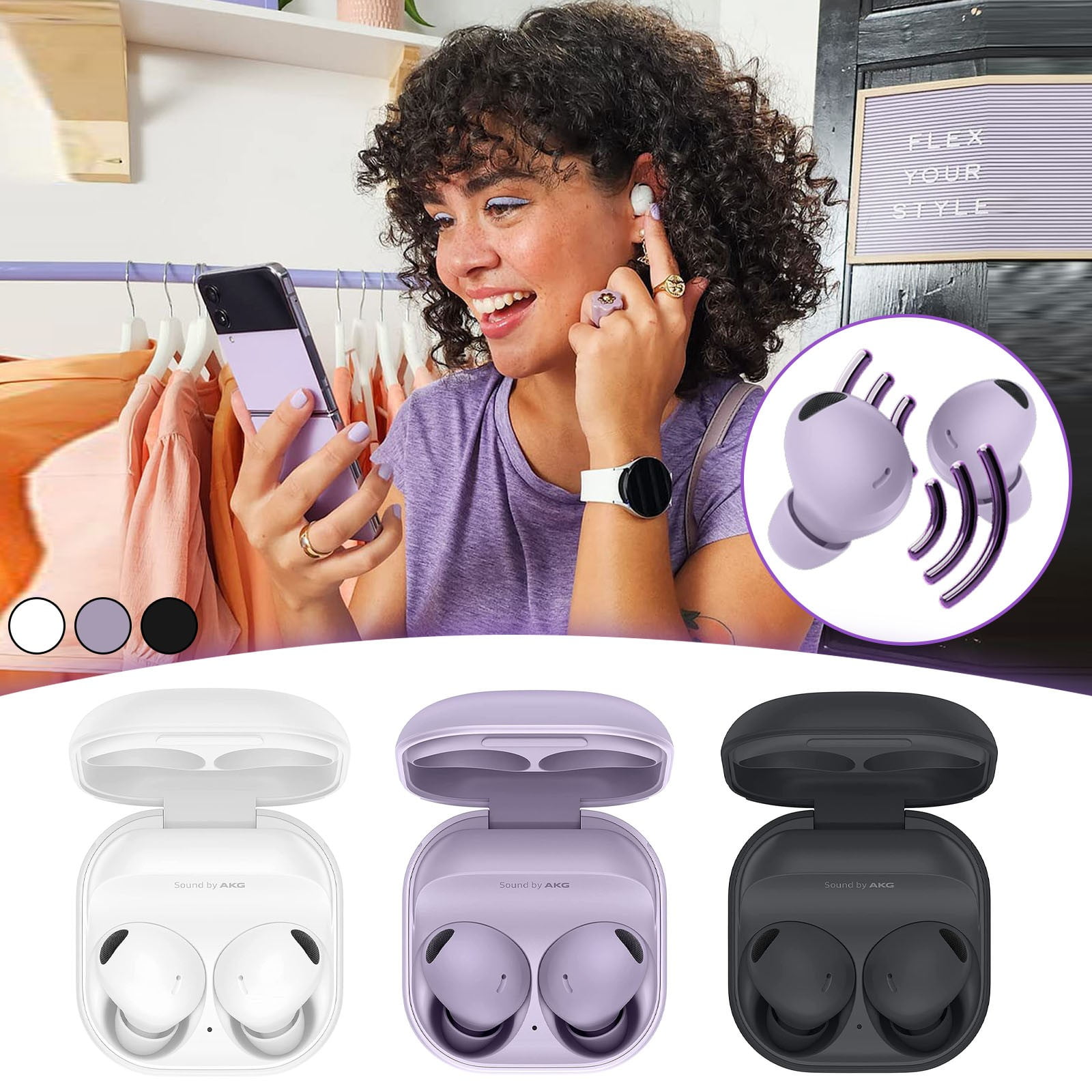 Galaxy 2 Pro Earphone Bluetooth, Active Noise Cancelling Wireless