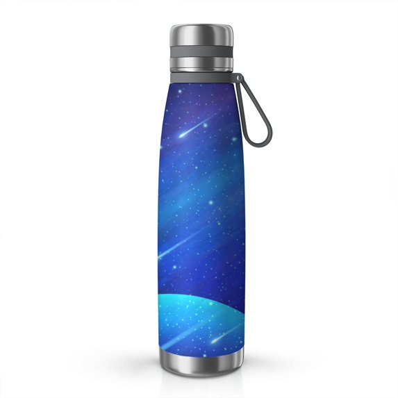 Galaxy 29oz Stainless Steel Insulated Thermos with Tea Filter, 360° Printed Travel Bottle, Leakproof BPA-Free Flask with Anti-Slip Base, 304 Inner & 201 Outer, Vacuum Cup, Starry