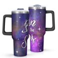 thumbnail image 1 of Galaxy 40oz Tumbler with Handle and Straw, Large Capacity Travel Cup for Hot & Cold Drinks, Double Walled Vacuum Insulated Cup,Birthday Thanksgiving Christmas Gifts for Women Girls, Starry, 1 of 6