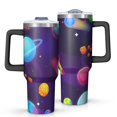 thumbnail image 1 of Galaxy 40oz Tumbler with Handle and Straw, Large Capacity Travel Cup for Hot & Cold Drinks, Double Walled Vacuum Insulated Cup,Birthday Thanksgiving Christmas Gifts for Women Girls, Starry, 1 of 6